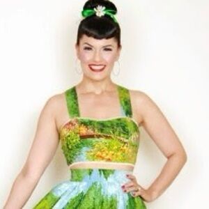 Bernie Dexter sz XL Top Garden Landscaping Floral Claude Monet Stretch